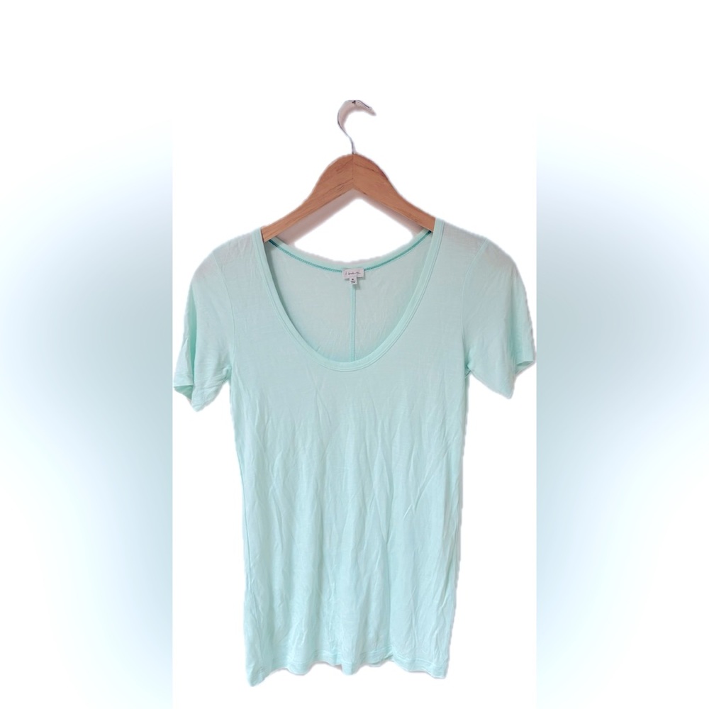 BABATON Modal Mint Green Scoop Neck Tee